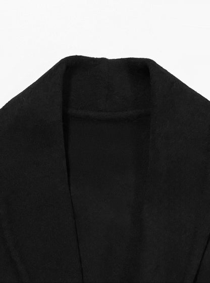 Plush Tie Jacket Coat