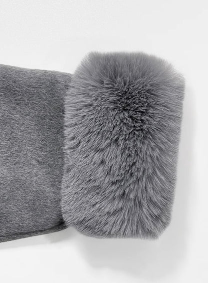 Plush Tie Jacket Coat