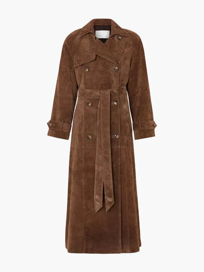 Alessandra | Suede Trench Coat