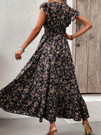 Evelisse | Long Floral Wrap Dress
