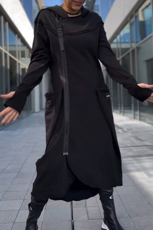 Selvara | Hooded Knit Dress