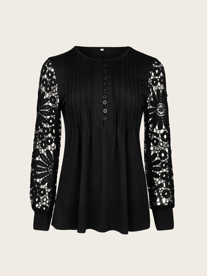 Elowen | Lace Sleeve Top