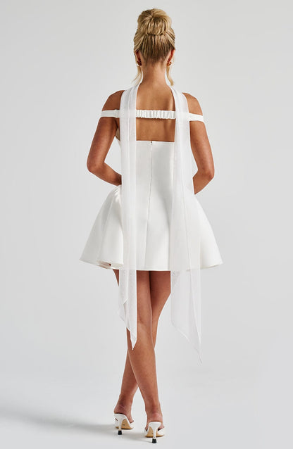 Elyra | Voluminous Ivory Mini Dress